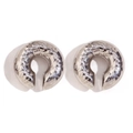 Boucles d'oreilles clips argentées avec surface martelée irrégulière pour femme - Clips d'Oreilles Creux Motif Serpent 30mm-Argent