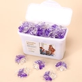 Five-in-one purple laundry pods in a white box for deep cleaning and long-lasting scent - Crown Lavender 50 Capsules Boxed