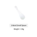 Vue détaillée d'une petite cuillère en céramique blanche de 14cm avec dimensions - Petite cuillère 14cm / Blanc Cassé