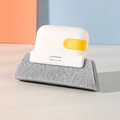 Spazzola 2-in-1 bianca e grigia per pulizia fessure finestre con spugna abrasiva - 1 Pezzo / Giallo Zenzero