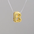 Polished golden balloon style DIY bubble letter B pendant for jewelry necklaces - Letter B