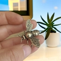 Handcrafted antique copper bee figurine with vintage finish for home and office decor - Bee