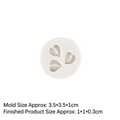 White silicone maple leaf mold with three detailed leaf cavities for fondant and clay - 4# Mini 3-Leaf / Gray