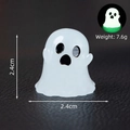 Luminous miniature ghost figurine in cream white with green glow effect, height 2.4cm - Luminous Screaming Ghost
