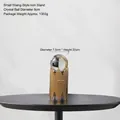 Modern crystal ball ornament with a golden musical pipe iron base for home decor - Panpipe Stand - Small