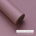 Waterproof dusty rose flower wrapping paper roll, 58cm x 7m size for florist gift packaging - Roll (58cm*7m) / Purple Bean Paste