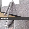 Self-adhesive PVC wallpaper with dark grey volcanic rock marble texture for kitchen use - 60cm Wide * 1m / Volcanic Rock