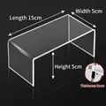 Clear acrylic U-shaped shelf with 15x5x5cm dimensions and 5mm thick load-bearing material - 15x5x5cm (4mm)