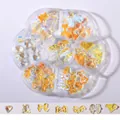 MH-17 nail art set with aurora bears, yellow bows and heart rhinestones charms - MH-17 Aurora Mixed
