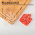Christmas gift box fondant stamp with bow design for holiday baking tools - QA0362-Christmas Gift Embosser