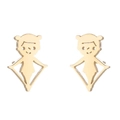 Minimalist gold roller skate stud earrings made of high-quality stainless steel for women - Gymnastics 5 / Gold