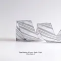 Rouleau de ruban en maille scintillante argent et blanc 6,3 cm pour bricolage de Noël - Style Argenté A-Rayures Diagonales