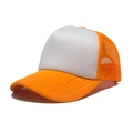 Classic orange and white mesh trucker hat with sponge foam front and adjustable snapback - One Size(56-58cm) / Upgraded Orange Yellow