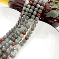 Polished ocean jasper stone beads strand for jewelry making with natural mixed colors - Natural African Bloodstone 8 / 6mm / Approx 63pcs
