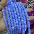 Strand of 8mm light blue natural stone abacus beads for DIY handmade jewelry crafts - Light Royal Blue / 5*8mm (approx. 73 pcs/strand)