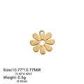 Golden flower-shaped stainless steel charm for DIY jewelry making with dimensions - Golden Daisy