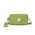 Grasgroene nylon mini crossbody telefoontas met sterlogo en schouderband - Groen Crossbody