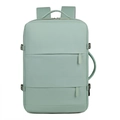 Mochila de viaje verde menta para mujer, gran mochila de negocios con asa lateral. - Verde