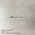 3cm stainless steel extender chain available in 14K gold, silver, and rose gold finishes - 3cm / Gold