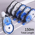 Set di 6 nastri correttori da 30 m ad alta capacità con custodia trasparente e ingranaggi blu - Stile Classico / Confezione da 5 / 150m / Blu Classico