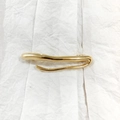 Minimalist gold wavy alloy spring hair clip with a brushed metallic texture and modern design - 12# Gold (Polished Wave)