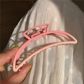 Elegant hollow metal hair claw clip in soft pink finish for a stylish hair style - Gradient Pink Moon