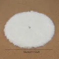 Jupe de sapin de Noël blanche en fausse fourrure, 55 cm de diamètre, texture douce et fluffy - 55cm de Diamètre / Blanc