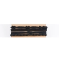 Set di quattro elastici intrecciati neri con diverse texture su supporto kraft - Nero