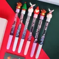 Christmas quicksand glitter pens set of 6 with festive deer and snowman toppers - Christmas Quicksand Gel Pen 1pc