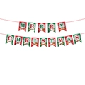 Ghirlanda natalizia con motivi di Babbo Natale e renne in colori rosso e verde - Dolcetto o Scherzetto