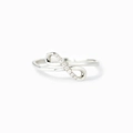 Minimalistische 925 sterling zilveren infinity ring met sprankelende zirkonia stenen - US Maat 6 / Witgoud