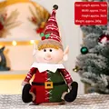 Muñeco elfo de Navidad de peluche rojo y verde con gorro de cascabel altura 36cm - Muñeco-26-A (Niño)