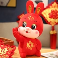 Simpatico peluche coniglio rosso mascotte per il Capodanno cinese e decorazione festiva - Coniglio della Pace