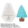 Christmas tree silicone mold for cake mousse and resin craft including weight and size details - 3# Christmas Tree A (Grey)