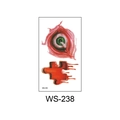 Waterproof temporary tattoo sticker WS-238 with bloody eyeball and red cross scar patterns - Bleeding Eyes (WS238)