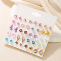 Cute assorted animal and geometric earring set featuring unicorns, stars, and hearts - E1569-1 (Unicorn 20 Pairs Set)