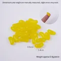 Leuchtend gelbe bohnenförmige Harzanhänger für DIY-Puppenhaus-Bastelarbeiten und Deko - 1.4cm Mittlere Gelbe Geleebohne