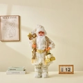 30cm-45cm luxury gold Santa Claus figure holding festive gift boxes and a sack - 60CM
