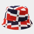 Dettaglio del motivo della bandiera della Repubblica Dominicana e stemma sul cappello - M (56-58cm) / Tema Repubblica Dominicana (Colore n. 10)