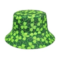 Donkergroene vissershoed met klaverprints voor St. Patrick's Day viering - M (56-58cm) / St. Patrick's Groen (Klaver All-over Print)