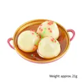 Miniature simulation food pot toy weighing 21g for dollhouse kitchen accessories - Diameter 5.5cm / Quail Egg