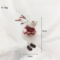 Handmade Christmas reindeer wool felt doll in red Nordic sweater holiday decor - Style 1-Red Sweater Ivory Reindeer (16cm)