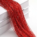 Glinsterend rood draadgordijn met zilveren draadaccenten voor interieurdecor - 100*200cm / Rood