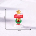 Miniature Christmas resin signpost with Merry Christmas text and gold star top - No.4 Wreath Road Sign