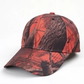Professionelle rote bionische Tarn-Baseballkappe für Herren taktischer Angelhut Details - Verstellbar / Orangerot