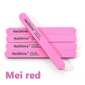 Set of five pink washable sponge nail files S100/180 grit for professional shaping - Rose Red