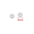 DIY κατασκευή κοσμημάτων: 4mm ασημί διαχωριστικές χάντρες από ανοξείδωτο ατσάλι για χειροτεχνία - 4mm / Χρώμα Ατσαλιού