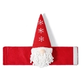 Christmas gnome curtain buckle with red snowflake hat and hook-and-loop strap - Red