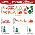 Merry Christmas PVC wall stickers with Santa, reindeer and tree set 102x30cm size - Santa Claus and Reindeer Style (CT24Y10796T_R) / 30x102cm (1 Sheet)