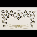 Adesivo per gioielli viso gatto FG328 con strass neri e dorati e baffi glitterati - FG328 Gioielli Visage Gatto Leopardo